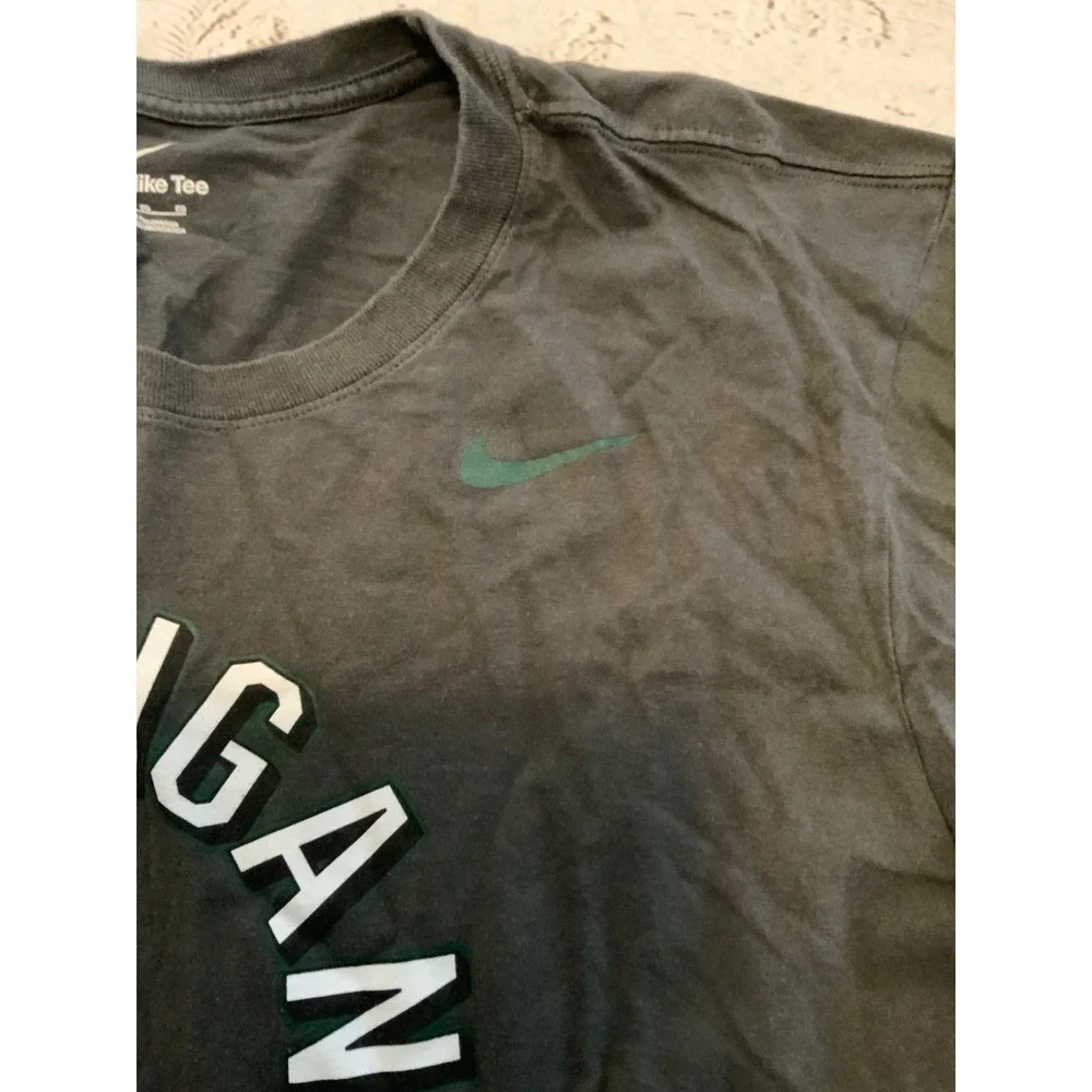 Nike Michigan State Spartans Sparty Graphic T-Shirt Gray Mens XL NCAA‎ Big Ten